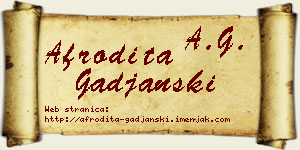 Afrodita Gađanski vizit kartica